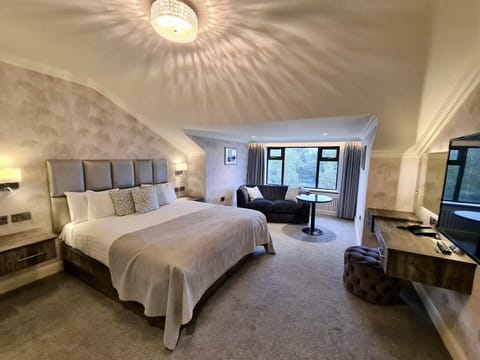 Junior Studio Suite | Premium bedding, desk, blackout drapes, iron/ironing board