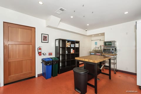 Shared fridge, microwave