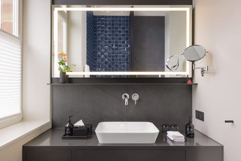 Business Room | Bathroom | Shower, rainfall showerhead, designer toiletries, hair dryer