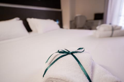 Desk, laptop workspace, blackout drapes, free WiFi