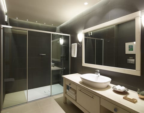 Deluxe Villa | Bathroom | Hair dryer, bathrobes, slippers, towels