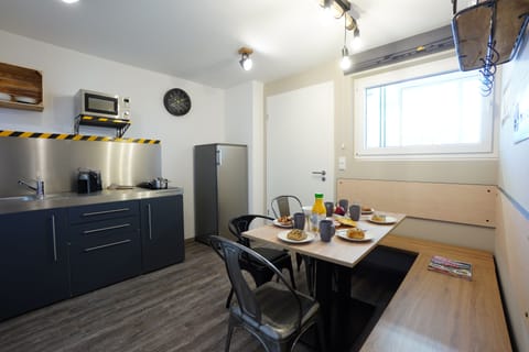 45-inch flat-screen TV with cable channels, TV