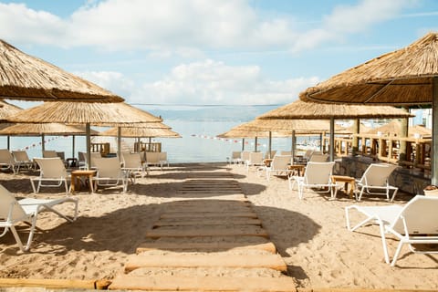 Private beach nearby, sun loungers, beach umbrellas, beach towels