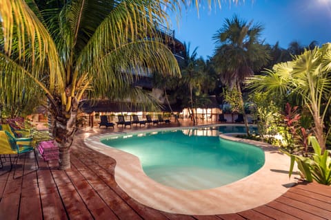 Outdoor pool, open 8:00 AM to 8:00 PM, sun loungers