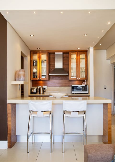 Luxury Apartment, 1 Bedroom | Private kitchen | Full-size fridge, microwave, stovetop, electric kettle