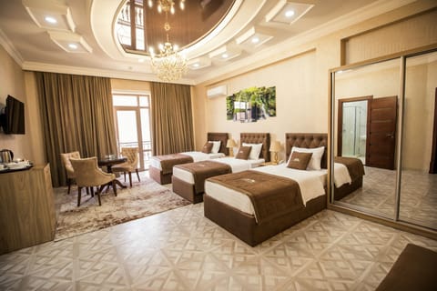 Superior Triple Room | Premium bedding, in-room safe, desk, blackout drapes