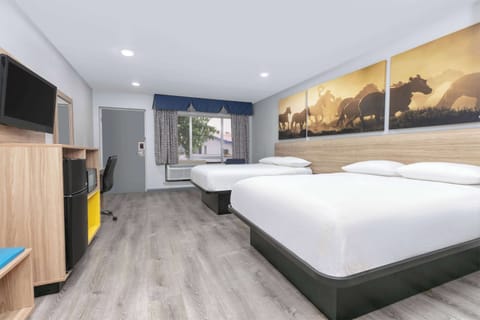 Room, 2 Double Beds, Smoking | Desk, iron/ironing board, free WiFi, bed sheets