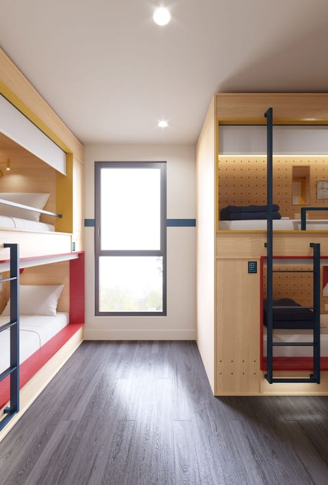 1 lit dans une chambre partagée de 6 lits | Soundproofing, free WiFi, bed sheets