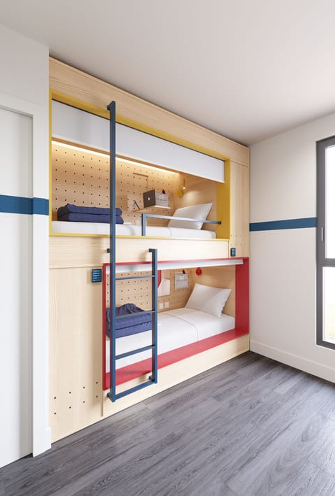 1 lit dans une chambre partagée de 5 lits | Soundproofing, free WiFi, bed sheets