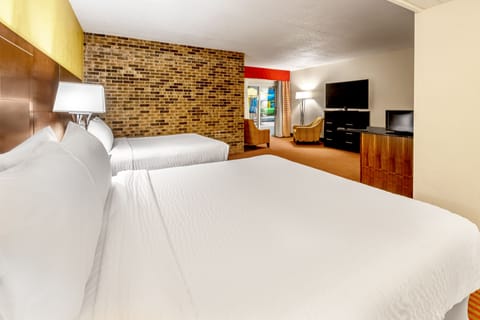 Premium bedding, pillowtop beds, desk, iron/ironing board