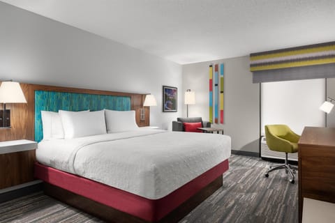 One King Bed, Non-Smoking | Premium bedding, pillowtop beds, blackout drapes, iron/ironing board