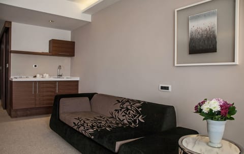 Studio | Living area | 32-inch LCD TV with cable channels, TV