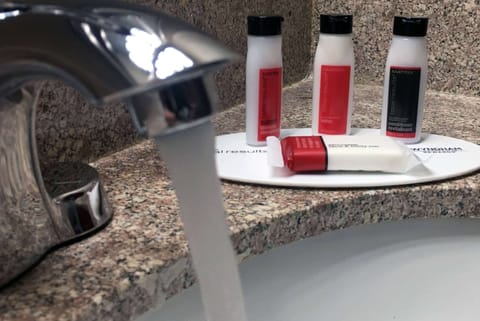 Premium bedding, desk, blackout drapes, iron/ironing board