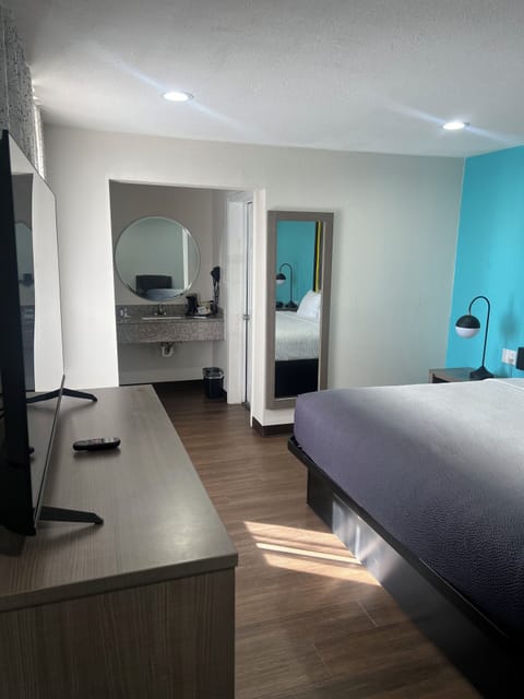 Room, 1 King Bed, Non Smoking | Desk, blackout drapes, iron/ironing board, free WiFi