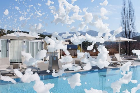 Outdoor pool, open 1:00 PM to 9:30 PM, cabanas (surcharge)