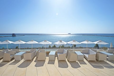 On the beach, free beach cabanas, sun loungers, beach umbrellas