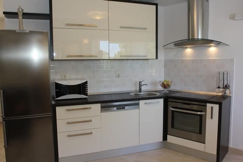 House (Three Bedroom Holiday Home with Pool) | Private kitchen | Fridge