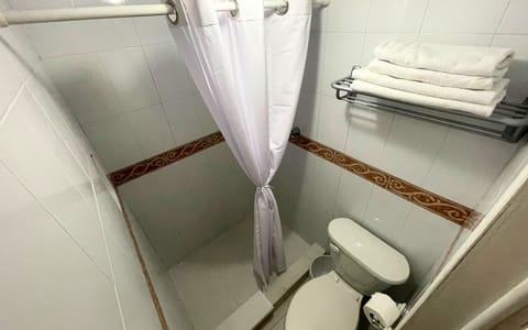 Petite | Bathroom | Shower, rainfall showerhead, free toiletries, towels