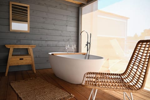 Lodge Crazy | Premium bedding, in-room safe, desk, blackout drapes