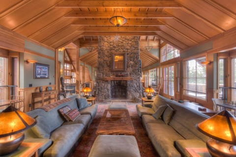 Luxury House, Multiple Beds, Hot Tub, Mountain View (Northstar Palace) | Living area | 42-inch flat-screen TV with digital channels, fireplace