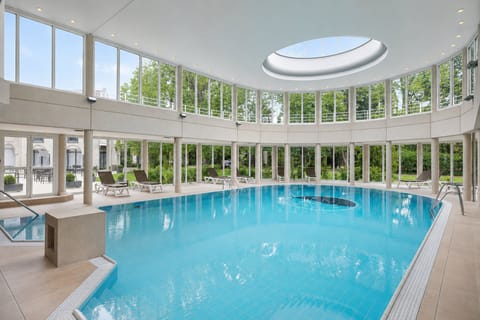 Indoor pool, sun loungers