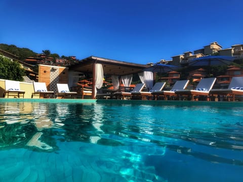 Outdoor pool, open 9 AM to 10 PM, pool umbrellas, sun loungers