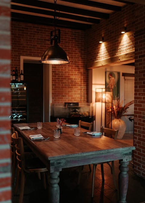 Regional cuisine, garden views