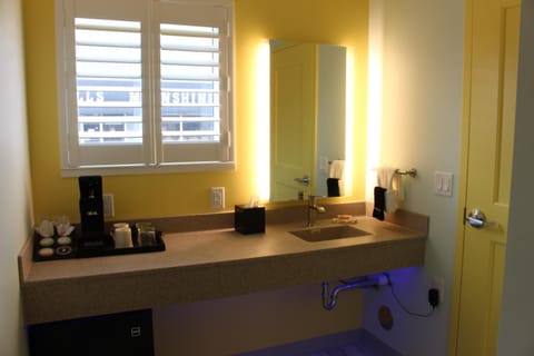 Eco-friendly toiletries, hair dryer, towels, soap