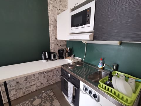 Apartment | Private kitchen | Fridge, microwave, oven, stovetop