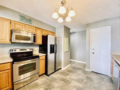 Condo, 3 Bedrooms, Balcony, Partial Ocean View (No Pets - C105) | Private kitchen | Full-size fridge, microwave, oven, stovetop