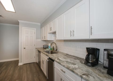 Condo, 3 Bedrooms, Balcony, Partial Ocean View (No Pets - H205) | Private kitchen | Full-size fridge, microwave, oven, stovetop