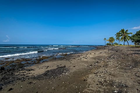 Condo, Multiple Beds, Ocean View (Keauhou Kona Surf & Racquet Club #1-1) | Beach | On the beach, black sand