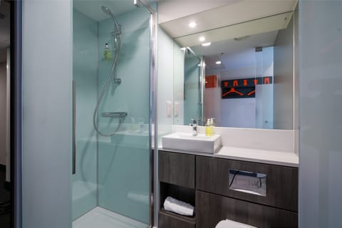 Double Room without Window | Bathroom | Shower, eco-friendly toiletries, hair dryer, towels