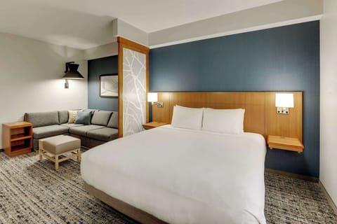 Room, 1 King Bed with Sofa bed (Upper Floor) | Premium bedding, desk, laptop workspace, blackout drapes