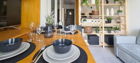 Luxury Apartment | Private kitchen | Full-size fridge, microwave, coffee/tea maker