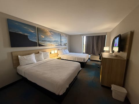 Room, 2 Queen Beds, Non Smoking | Desk, free WiFi, bed sheets