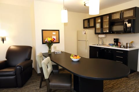 Suite, 1 Bedroom | Private kitchen | Full-size fridge, microwave, stovetop, dishwasher
