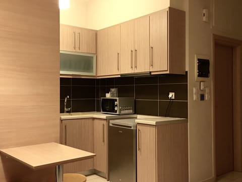 Fridge, microwave, freezer