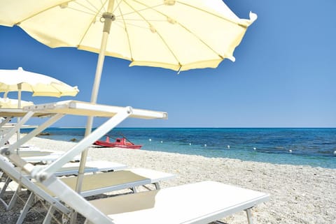 Private beach nearby, white sand