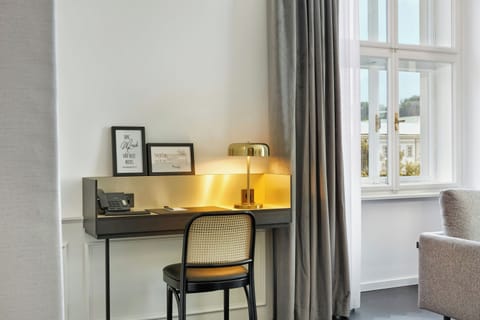 Hypo-allergenic bedding available, minibar (free items), in-room safe