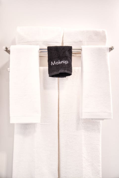 Shower, hydromassage showerhead, hair dryer, soap