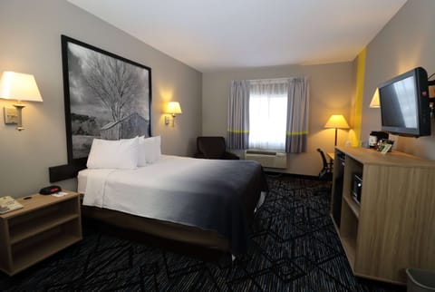 Standard Room, 1 Queen Bed, Refrigerator & Microwave | In-room safe, desk, laptop workspace, blackout drapes