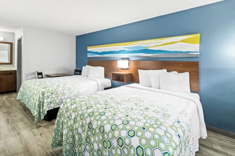 Blackout drapes, free WiFi, bed sheets, alarm clocks