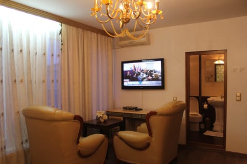 Premium Room, 1 Queen Bed, Non Smoking | Living area | Flat-screen TV