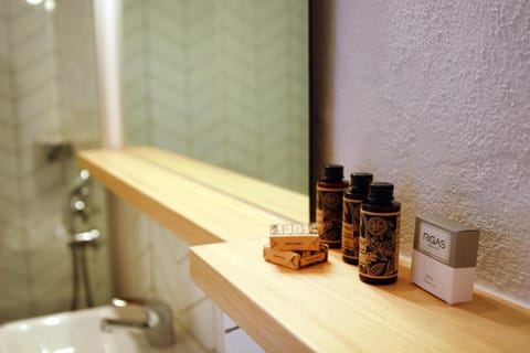 Hair dryer, bathrobes, slippers, towels