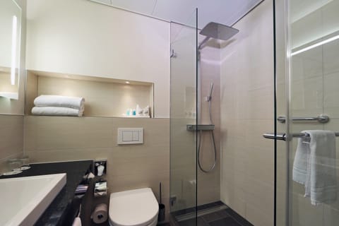 Free toiletries, hair dryer, towels