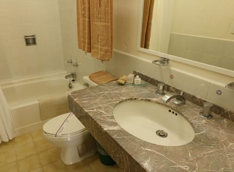 Shower, free toiletries, towels