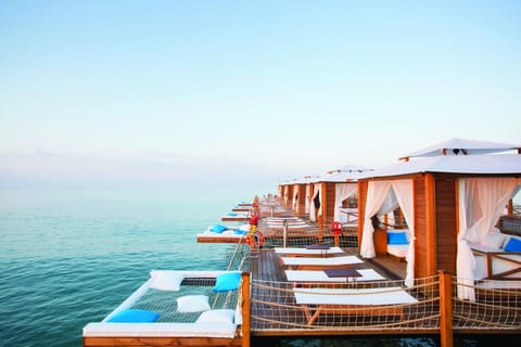 Private beach, white sand, beach cabanas, sun loungers