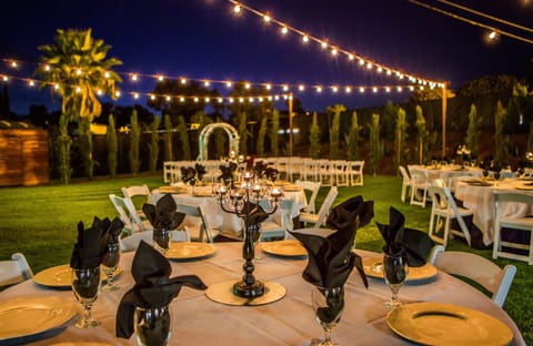 Outdoor wedding area
