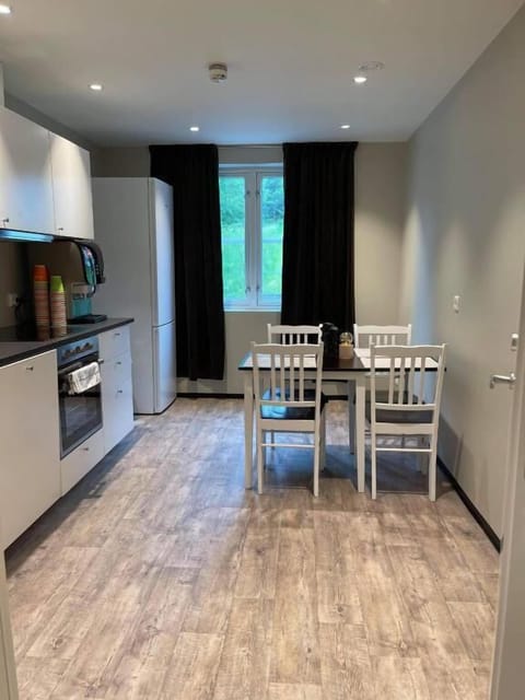 Full-size fridge, microwave, oven, dishwasher